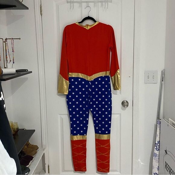 Tipsy Elves Red and Blue Star Jumpsuit - Picture 2 of 7